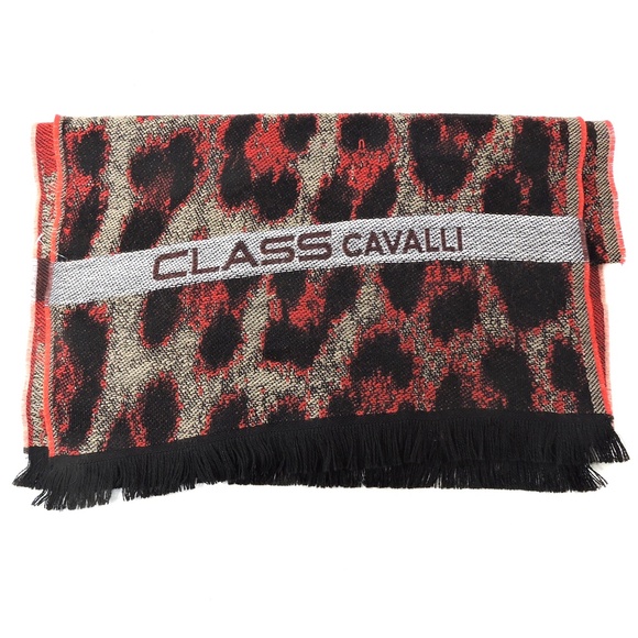 CLASS CAVALLI 🇮🇹 MEN'S WOOL FASHION WINTER SCARF - Picture 2 of 4